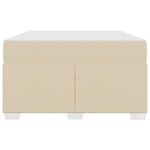 vidaXL Cadre de lit avec matelas Crème 120 x 200 cm tissu