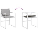 vidaXL Ensemble à manger de jardin avec coussins 7 Pièces blanc textilène