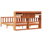 vidaXL Lit bibliothèque sans matelas cire marron 180x200 cm pin massif