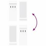 vidaXL Porte-manteau mural Blanc 70 x 10 x 90 cm Bois d'ingénierie