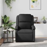 vidaXL Fauteuil inclinable en cuir véritable noir