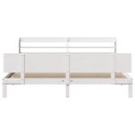 vidaXL Cadre de lit et tête de lit blanc 200x200 cm bois de pin massif