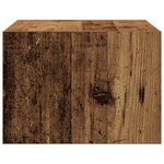 vidaXL Tables de chevet murales avec lumières LED 2 Pièces vieux bois