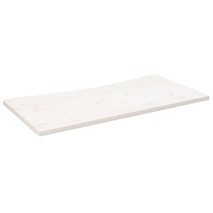 vidaXL Dessus de bureau blanc 100x60x2 5 cm bois massif de pin