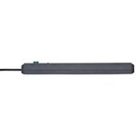 Brennenstuhl rallonge à 6 prises secure-tec 2 m anthracite