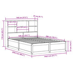 vidaXL Cadre de lit sans matelas cire marron 140x200cm bois pin massif