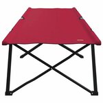 vidaXL Lit de camping pliant Rouge 206 x 76 x 74 cm Oxford et acier
