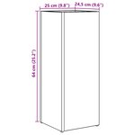 vidaXL Porte-parapluie Gris béton 25 x 24 5 x 64 cm Bois d'ingénierie