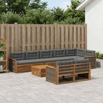 vidaXL Ensemble de canapés d'extérieur 9 pc