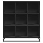vidaXL Bibliothèque noir 97 5x33x107 5 cm bois d'ingénierie et métal
