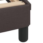 vidaXL Lit avec matelas Hvar marron foncé 140x190 cm tissu