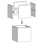 vidaXL Jardinière blanc 40x40x40 cm acier laminé à froid