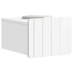 vidaXL Cabinet de chevet mural 2 Pièces Blanc brillant 33 x 34 5 x 24 cm