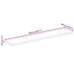 vidaXL Dessus de table 140x60x2 5cm rectangulaire bois massif manguier