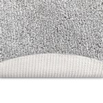 Tapis shaggy vidaXL avec dos en latex Gris ø120 cm