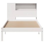 vidaXL Lit bibliothèque sans matelas blanc 90x190cm bois de pin massif