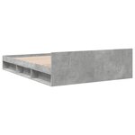 vidaXL Cadre de lit avec tiroirs sans matelas gris béton 160x200 cm