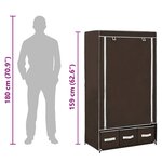 vidaXL Garde-robe Marron 87x49x159 cm Tissu