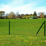 vidaXL Clôture euro Acier 25 x 1 0 m Vert