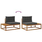 vidaXL Ensemble de canapés d'extérieur Naturel et Anthracite