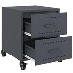vidaXL Table de chevet anthracite 36x39x43 5 cm acier