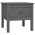 vidaXL Tables d'appoint 2 Pièces Gris 50x50x49 cm Bois massif de pin