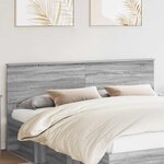 vidaXL Tête de lit Gris Sonoma 200 cm Bois d'ingénierie