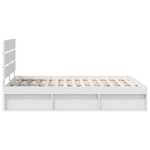 vidaXL Cadre de lit Blanc 140 x 200 cm Bois de pin massif