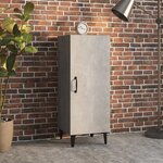 vidaXL Buffet Gris béton 34 5x34x90 cm Bois d'ingénierie