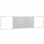 vidaXL Tableau blanc magnétique pliable 160x40x1 7 cm aluminium