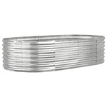 vidaXL Lit surélevé de jardin Acier galvanisé Argenté