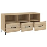 vidaXL Meuble TV Chêne sonoma 102x35x50 cm Bois d'ingénierie
