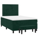 vidaXL Sommier à lattes de lit avec matelas vert foncé 120x190 cm
