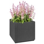 Jardinier vidaXL gris foncé 36x36x35 cm PP