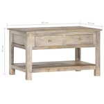vidaXL Table basse 82x52x47 cm Bois de manguier massif