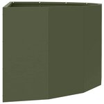 vidaXL Jardinière Vert olive 90 x 45 x 35 cm Acier