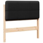 vidaXL Tête de lit capitonnée Marron et Noir 100 cm Pin massif