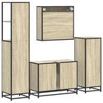 vidaXL Ensemble de meubles de salle de bain 4 Pièces chêne sonoma