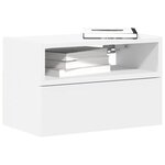 vidaXL Table de chevet murale blanc 45x26x28 5 cm