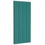 vidaXL Panneaux de toiture 12 Pièces Acier galvanisé Vert 100x45 cm