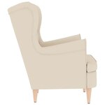 vidaXL Fauteuil blanc 74x84x100 cm lin
