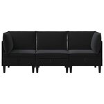 vidaXL Ensemble de meubles pour le salon 3 Pièces Noir Velours