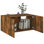 vidaXL Armoire murale Chêne fumé 80x39x40 cm Bois d'ingénierie