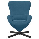 Fauteuil œuf en velours bleu