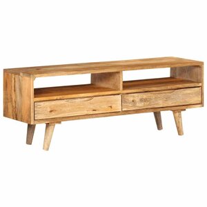 vidaXL Meuble TV 110x30x41 cm bois massif de manguier