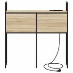 vidaXL Headboard de Rangement avec Station de Charge Chêne sonoma