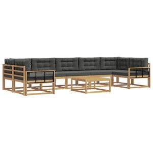 vidaXL Ensemble de canapés d'extérieur 6 Pièces Blanc et anthracite
