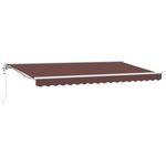 vidaXL Auvent Rétractable Marron 400x200 cm tissu