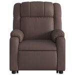 vidaXL Fauteuil inclinable de massage Marron Similicuir