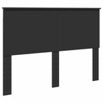vidaXL Cadre de lit avec tiroir Noir 140 x 200 cm Bois Ingénierie